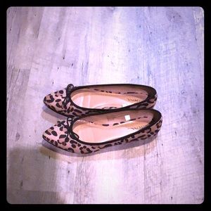 Leopard print flats